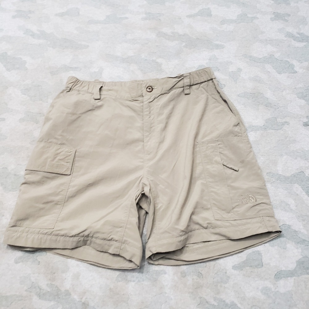 The North Face Cargo Shorts Womens Medium Green Hiking Outdoor Pockets Travel